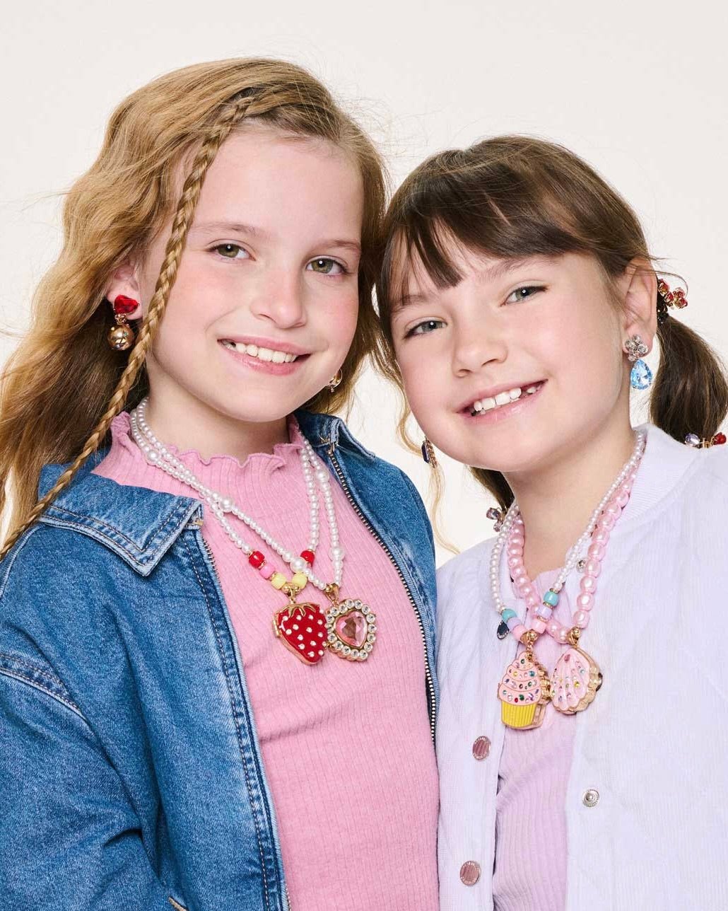 Super Smalls Sparkle Shell lip gloss locket necklace with mirror
