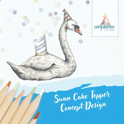 Camp Hollow Swan candle holder side view
