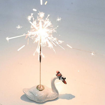 Camp Hollow Swan birthday cake topper portrait