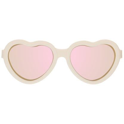 Sweet Cream Heart | Rose Gold Polarized Mirrored Lenses Babiators - enjoykidsus