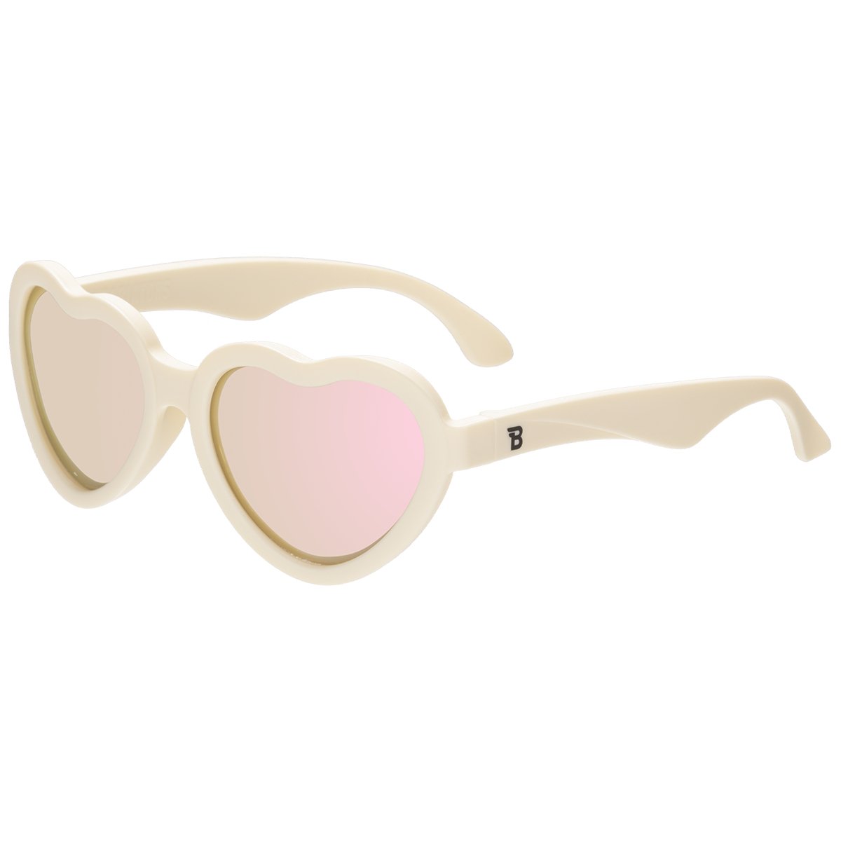 Sweet Cream Heart | Rose Gold Polarized Mirrored Lenses Babiators - enjoykidsus