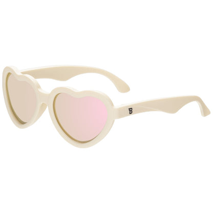 Sweet Cream Heart | Rose Gold Polarized Mirrored Lenses Babiators - enjoykidsus