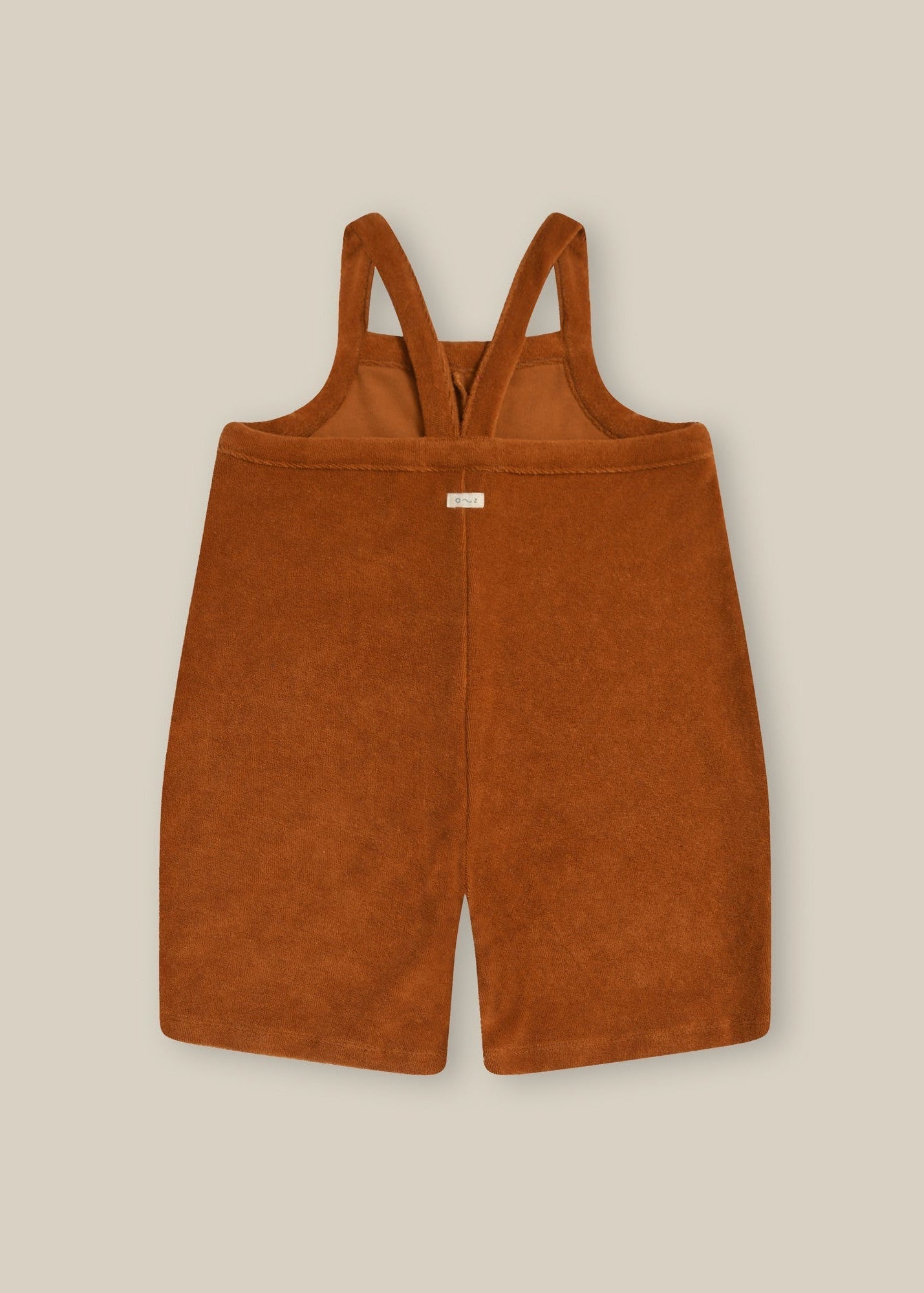 Terracotta Terry Cropped Dungarees Organic Zoo - enjoykidsus