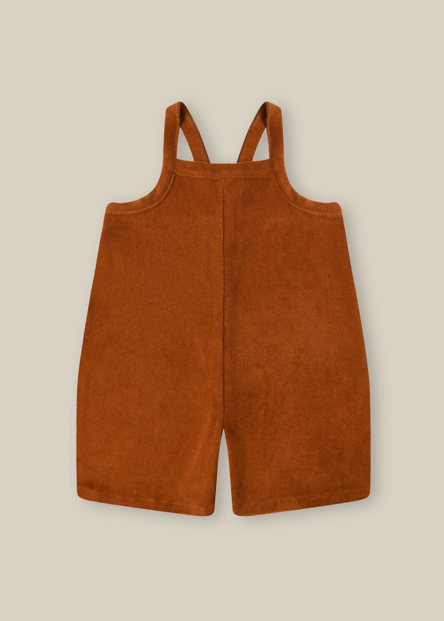 Terracotta Terry Cropped Dungarees Organic Zoo - enjoykidsus