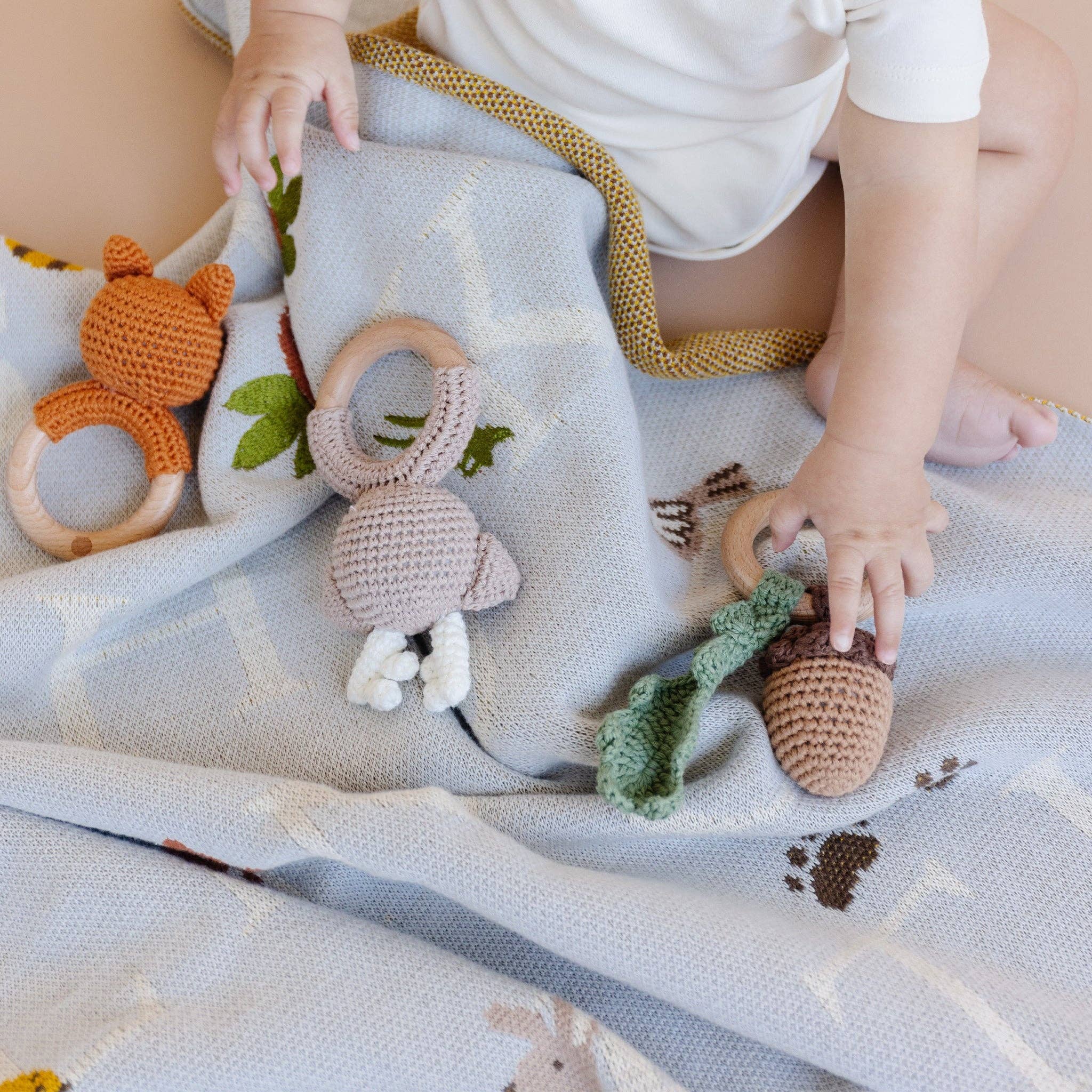 The Blueberry Hill - Blanket ABC Woodland Baby Organic Cotton Back to School Kid The Blueberry Hill