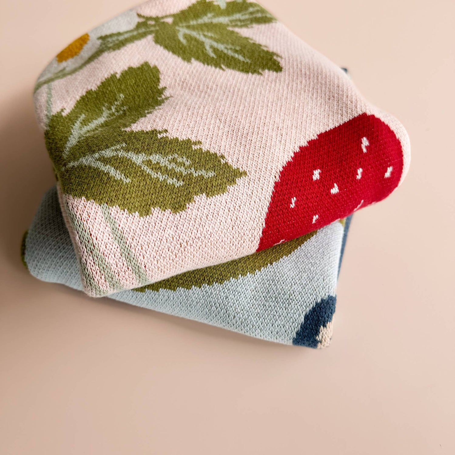 The Blueberry Hill - Blanket Strawberry Bunny Organic Baby Decor Spring Summer The Blueberry Hill