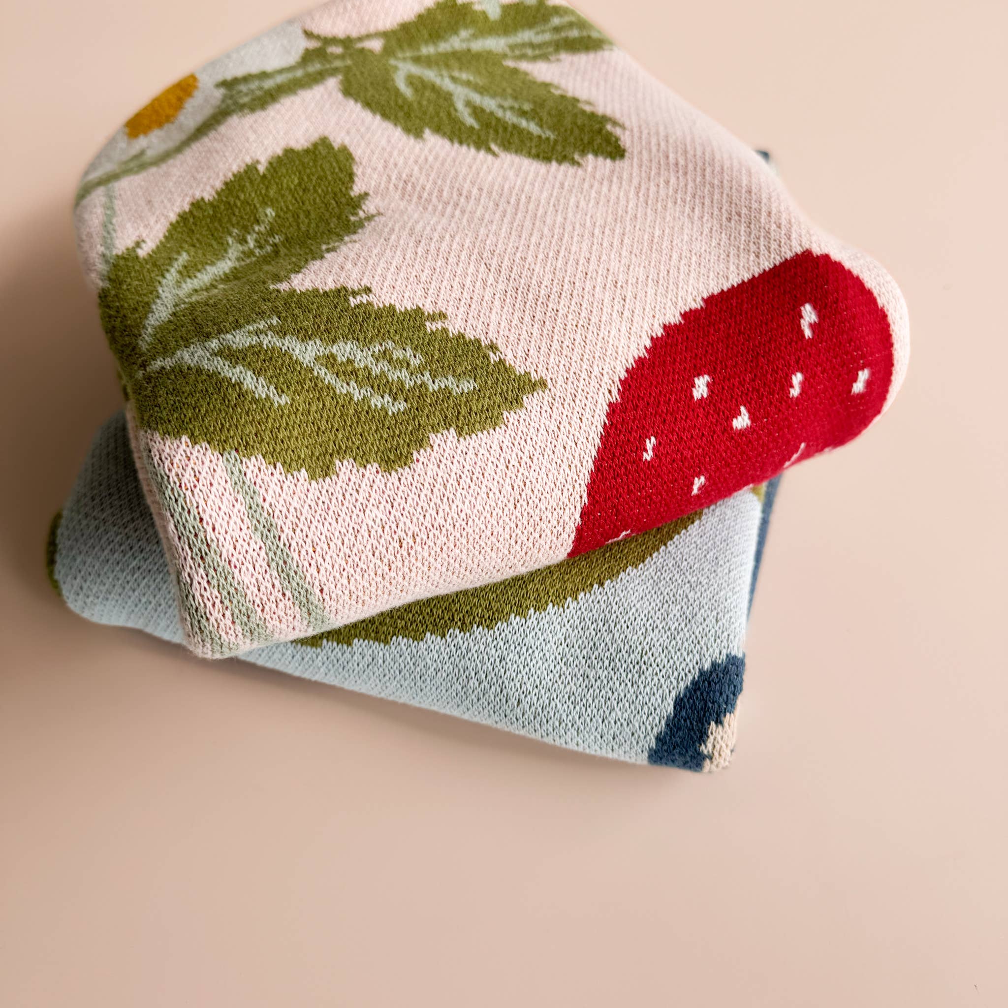 The Blueberry Hill - Blanket Strawberry Bunny Organic Baby Decor Spring Summer The Blueberry Hill