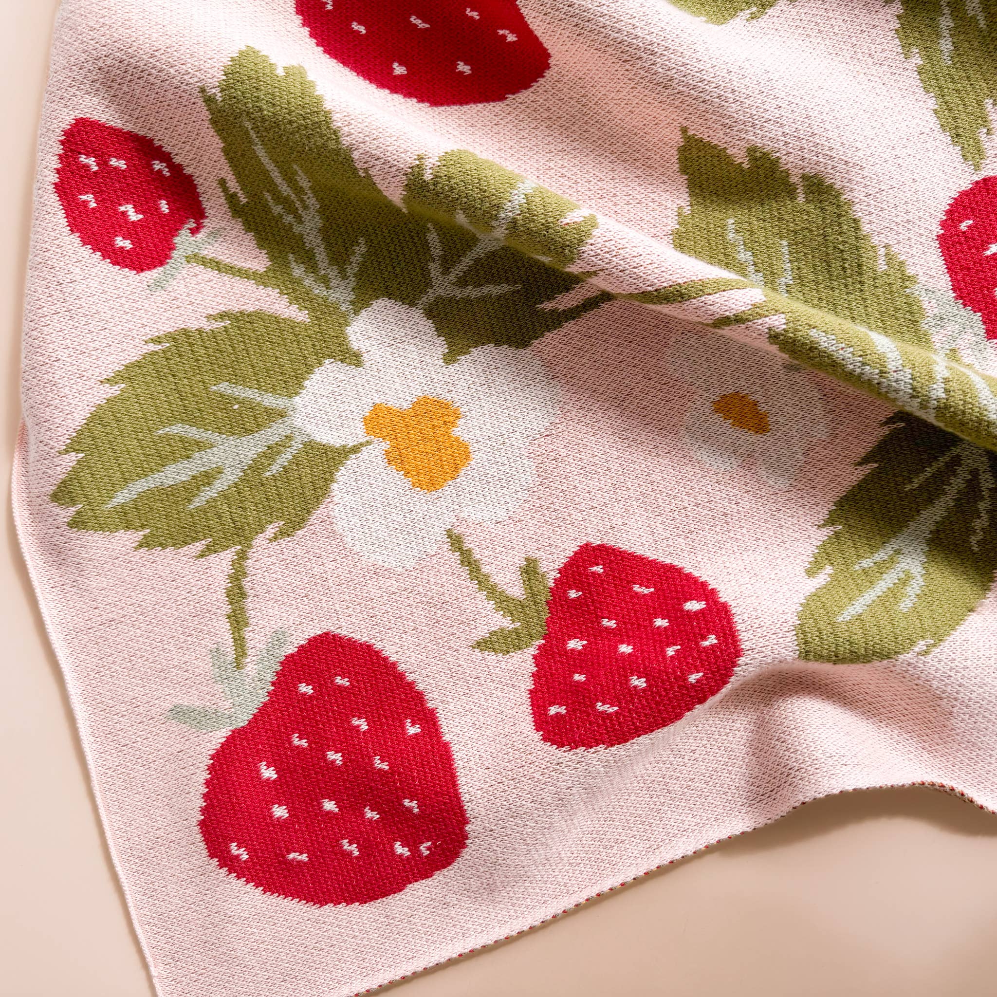 The Blueberry Hill - Blanket Strawberry Bunny Organic Baby Decor Spring Summer The Blueberry Hill