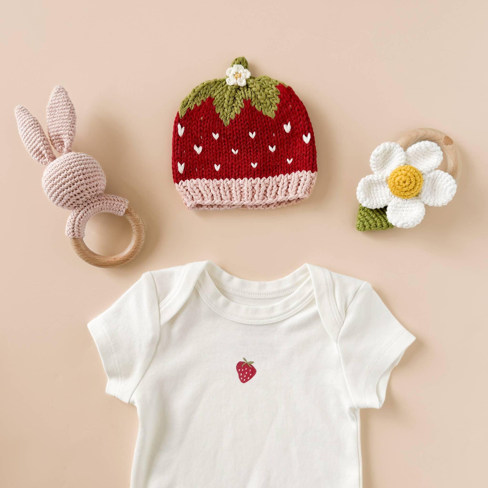 The Blueberry Hill - Cotton Addie Strawberry beanie The Blueberry Hill - enjoykidsus