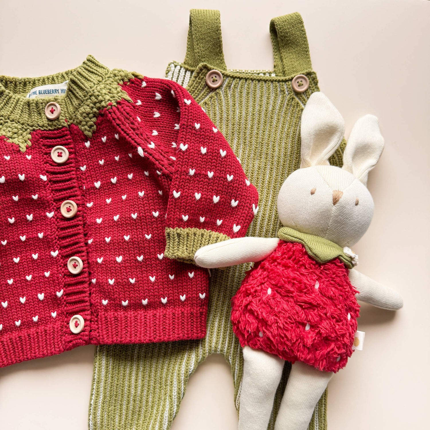 The Blueberry Hill Cotton Strawberry Cardigan – Baby  Sweater