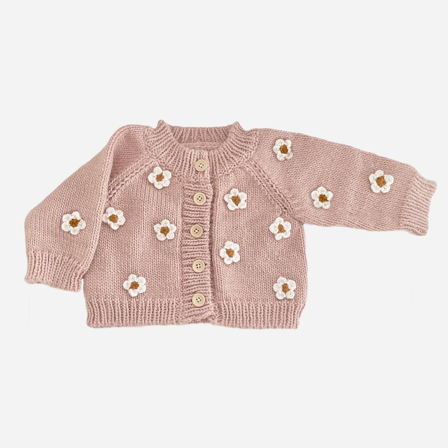 The Blueberry Hill - Flower Cardigan, Blush | Baby Sweater | Kids Clothing: M; 2 - 4Y The Blueberry Hill - enjoykidsus