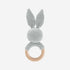The Blueberry Hill Grey Bunny Crochet Rattle Teether