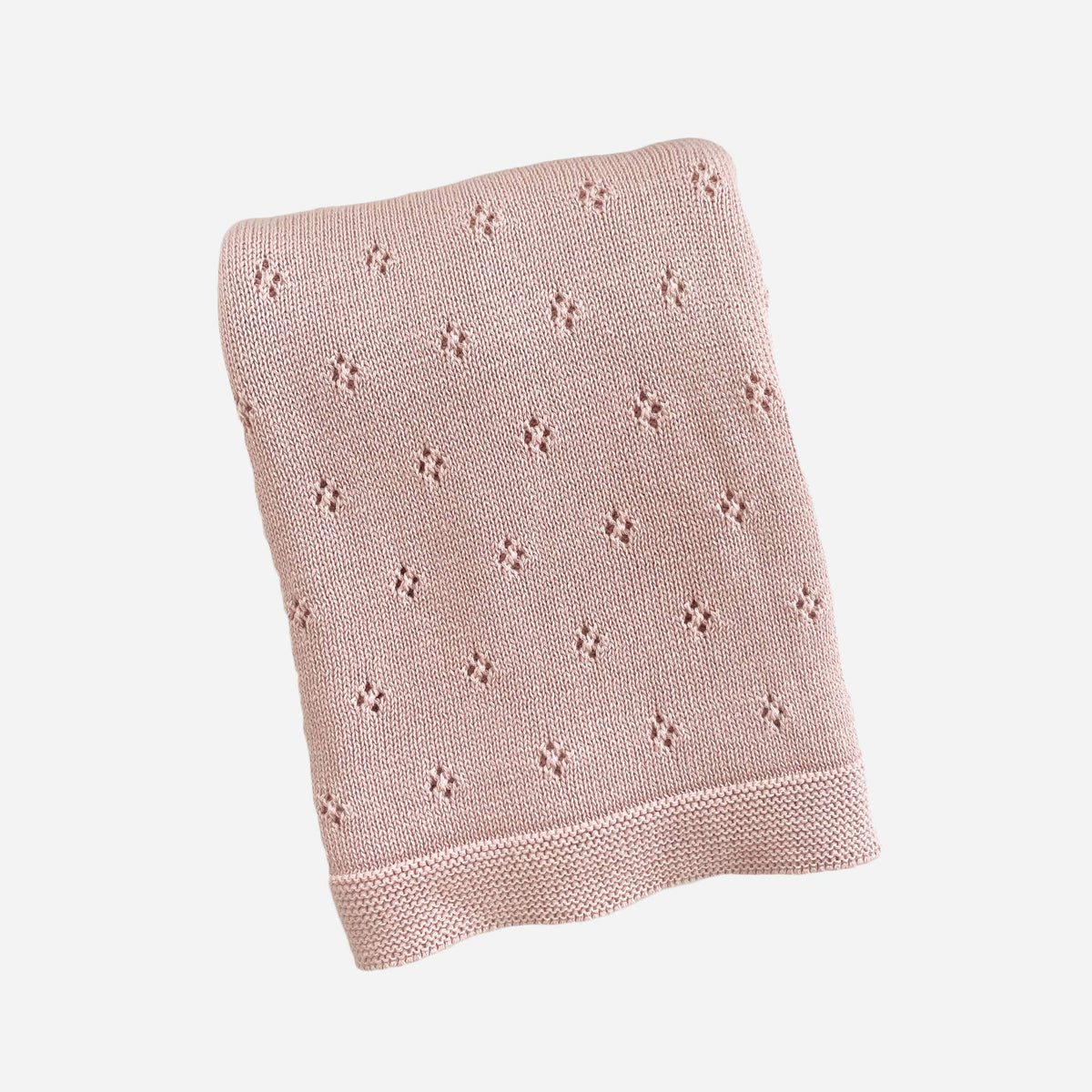The Blueberry Hill - Heirloom Pique Blanket Blush Organic Cotton Baby Gift: Blush The Blueberry Hill