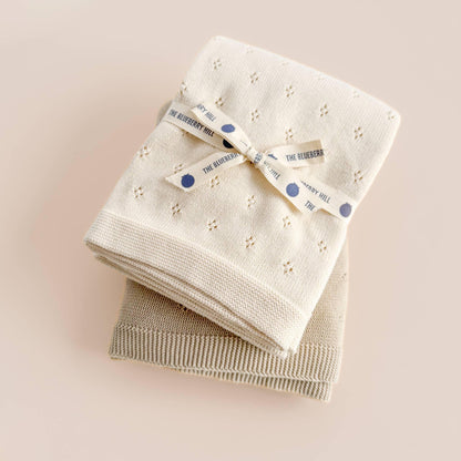 The Blueberry Hill - Heirloom Pique Blanket Cream Organic Cotton Baby Gift Summer The Blueberry Hill - enjoykidsus