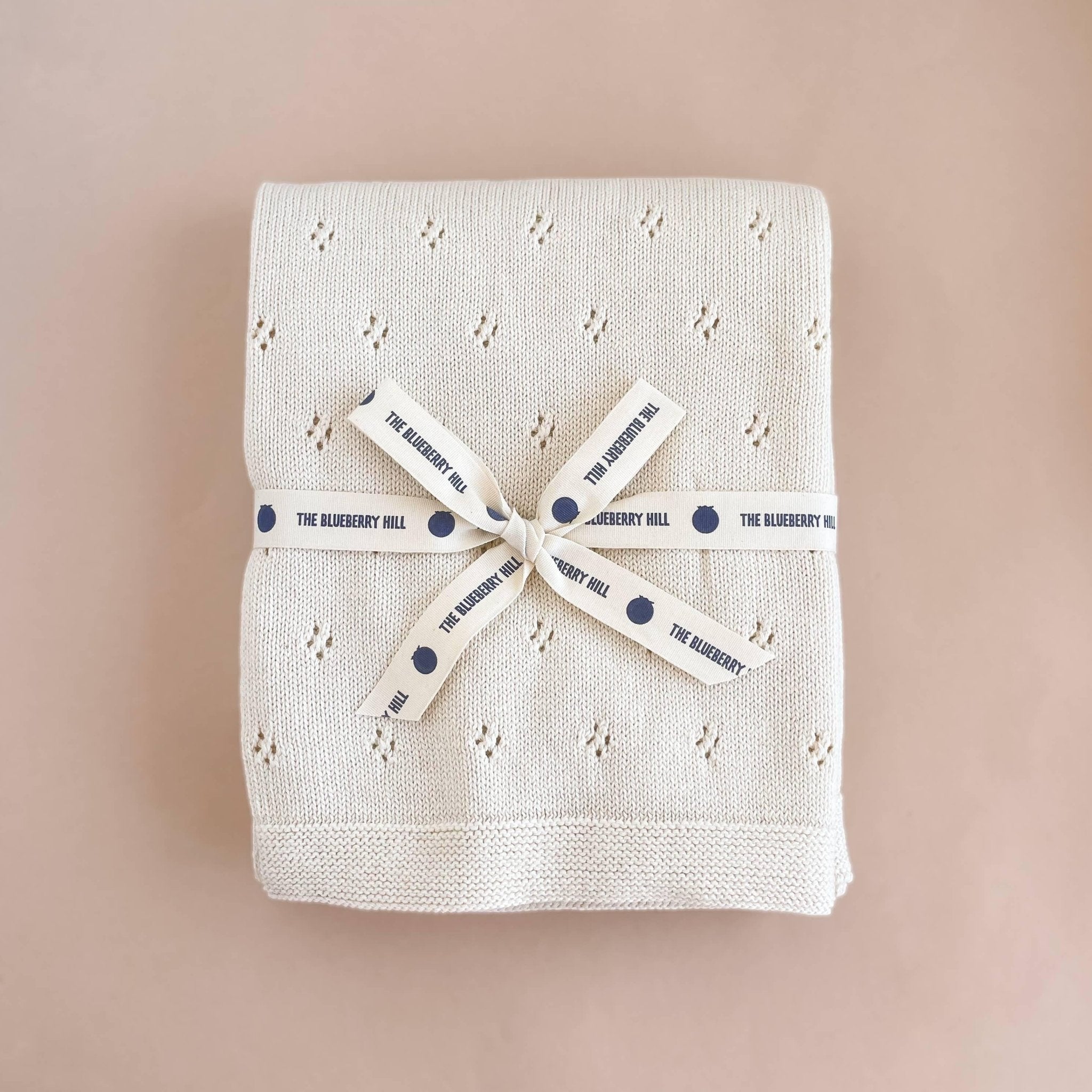 The Blueberry Hill - Heirloom Pique Blanket Cream Organic Cotton Baby Gift Summer The Blueberry Hill