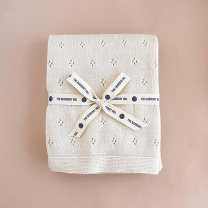 The Blueberry Hill - Heirloom Pique Blanket Cream Organic Cotton Baby Gift Summer The Blueberry Hill - enjoykidsus