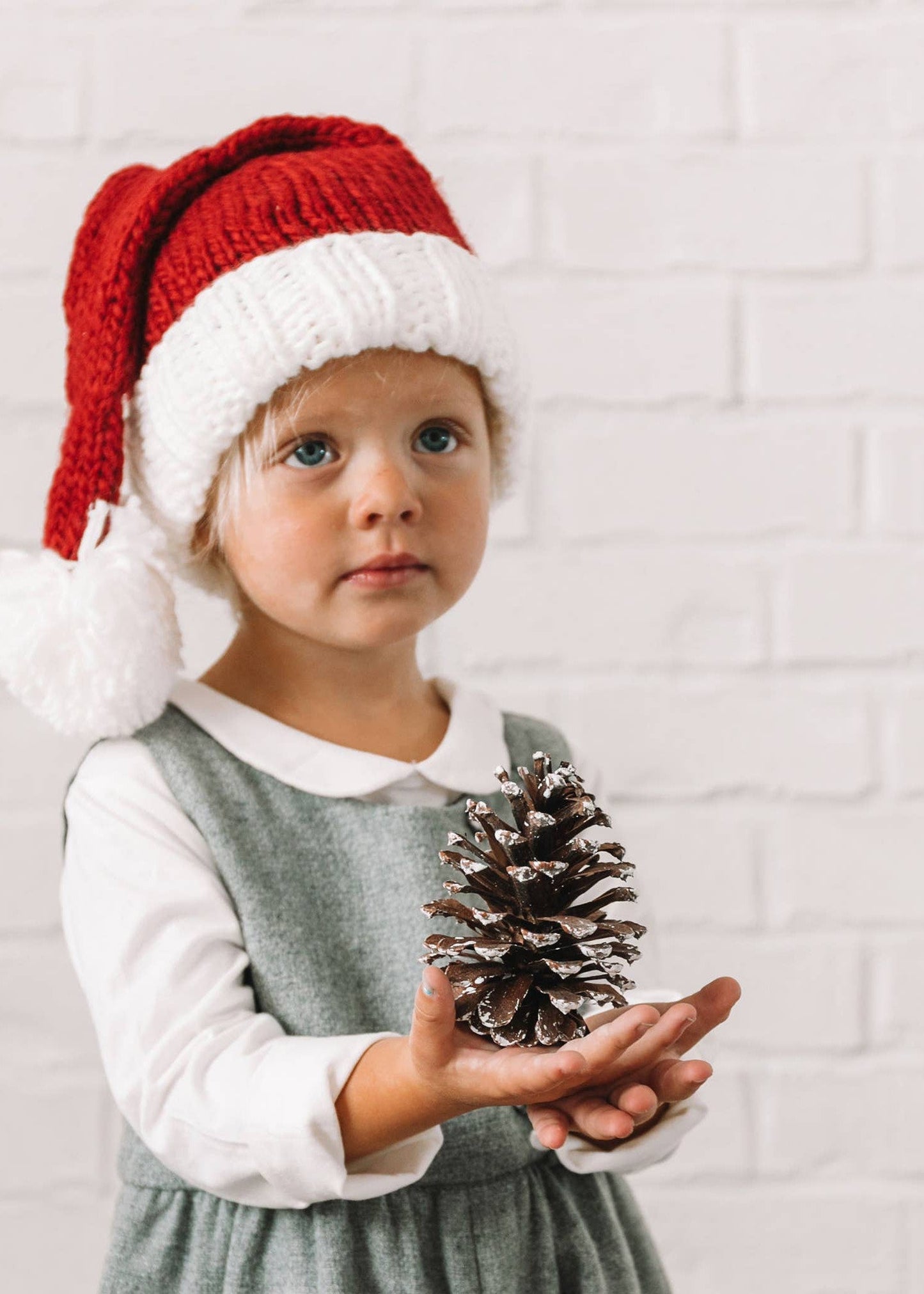 The Blueberry Hill - Nicholas Santa Hat | Hand Knit Baby Adult Christmas Holiday: L; 5Y - Adult The Blueberry Hill - enjoykidsus