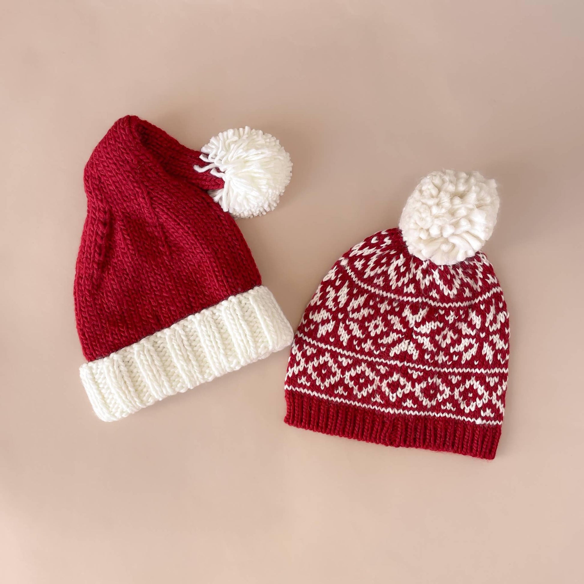 The Blueberry Hill - Nicholas Santa Hat | Hand Knit Baby Adult Christmas Holiday: S; 6 - 24M The Blueberry Hill - enjoykidsus