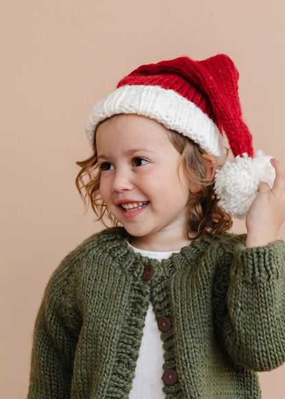 The Blueberry Hill - Nicholas Santa Hat | Hand Knit Baby Adult Christmas Holiday: S; 6 - 24M The Blueberry Hill - enjoykidsus