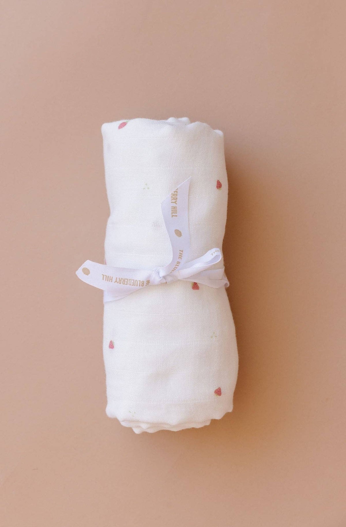 The Blueberry Hill Strawberry Organic Muslin Baby Swaddle Blanket