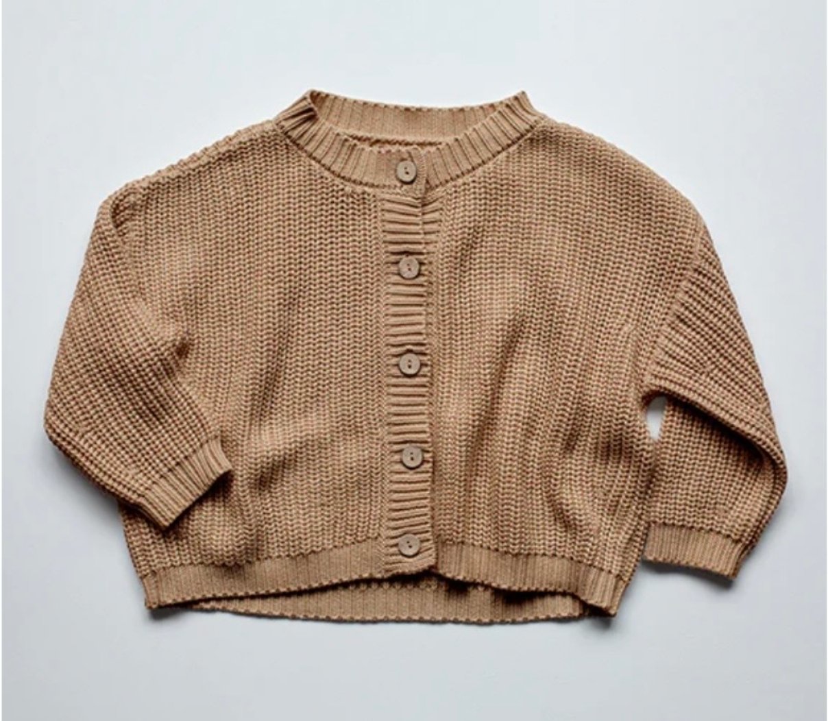 The Chunky Cardigan - Caramel The Simple Folk - enjoykidsus