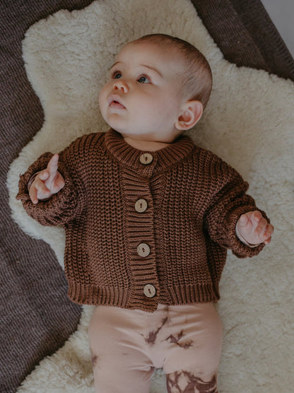 The Chunky Cardigan - Mocha The Simple Folk - enjoykidsus