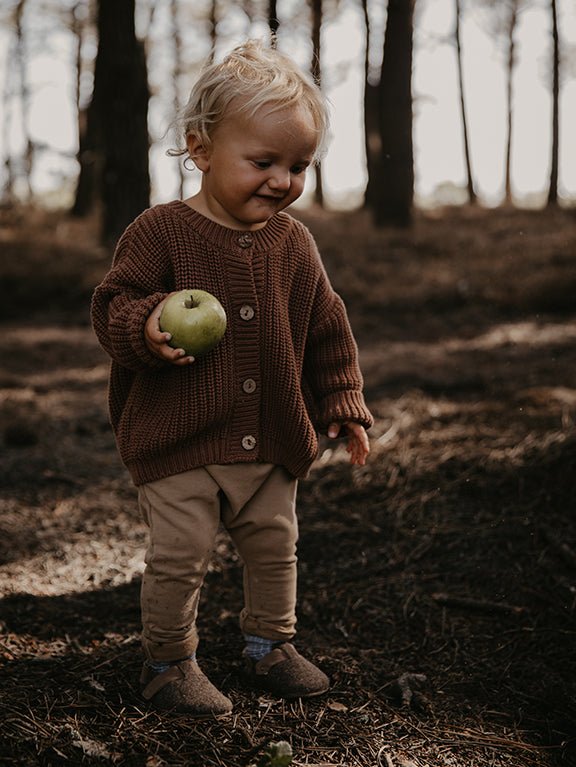 The Chunky Cardigan - Mocha The Simple Folk - enjoykidsus