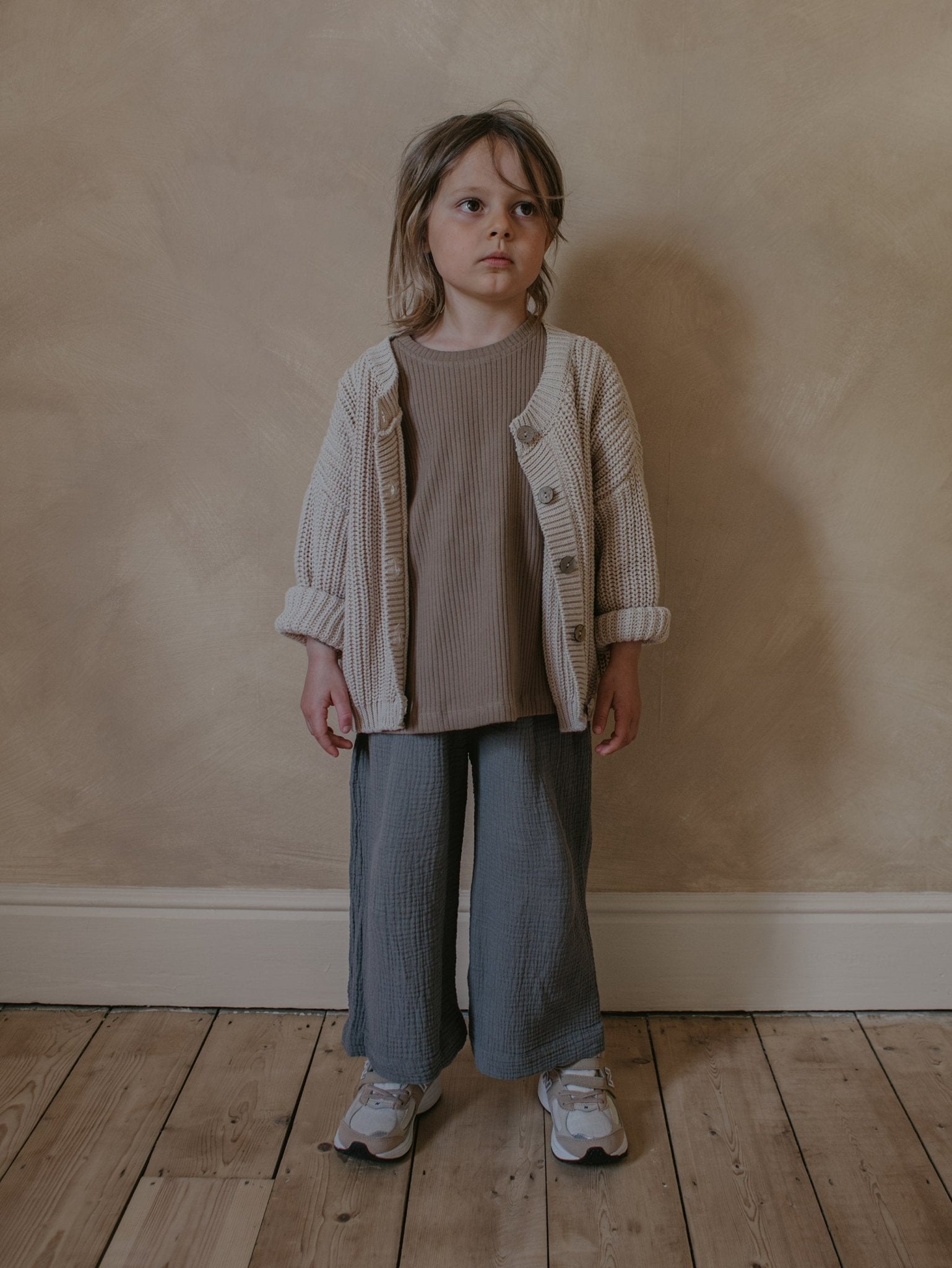 The Chunky Cardigan - Oatmeal The Simple Folk - enjoykidsus