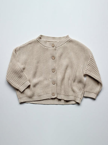 The Chunky Cardigan - Oatmeal The Simple Folk - enjoykidsus