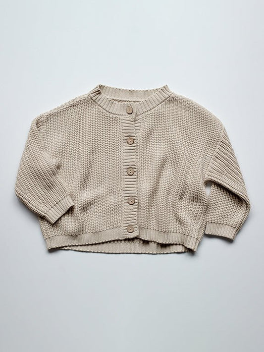 The Chunky Cardigan - Oatmeal The Simple Folk - enjoykidsus