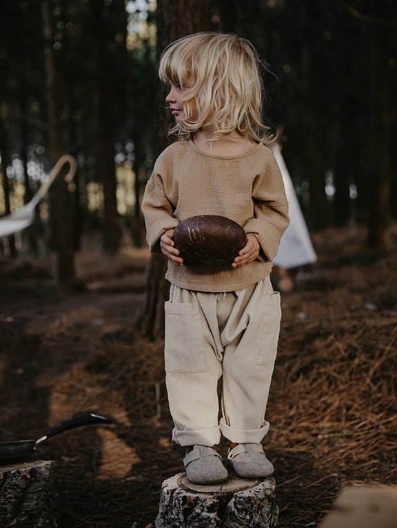 The Corduroy Harem Trouser - OATMEAL The Simple Folk - enjoykidsus