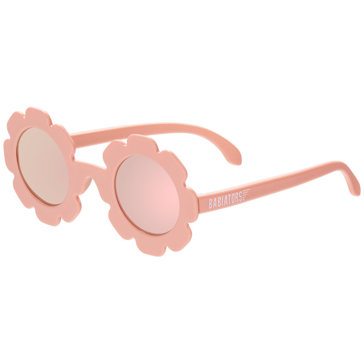Babiators Polarized Flower: Rose Gold Mirrored Lens, Peachy Keen Babiators