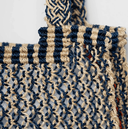 The Jacksons Bonjour Indigo/Natural Spice Cara Jute Bag The Jacksons