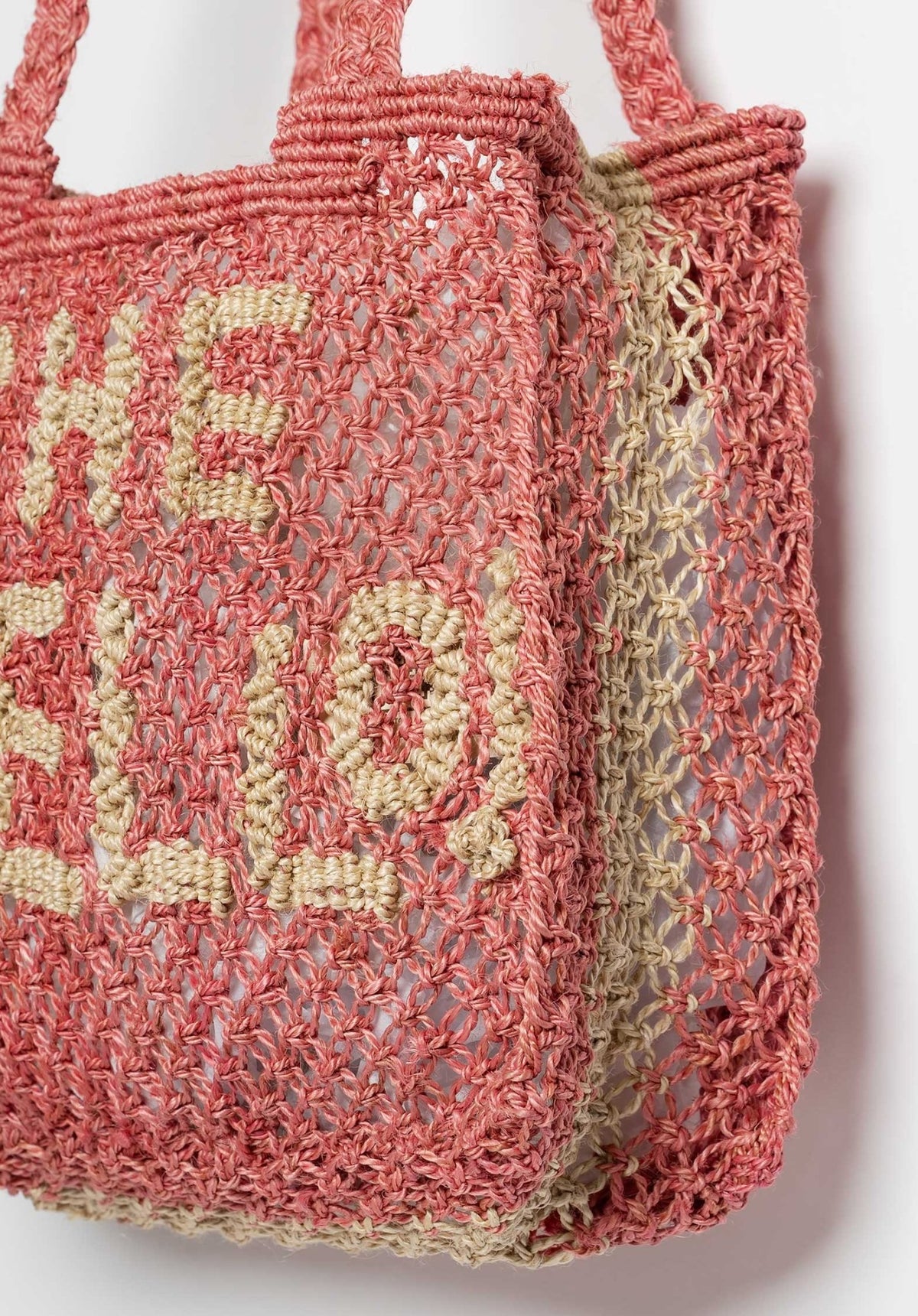The Jacksons Cara Che Bello Jute Bag - Berry The Jacksons