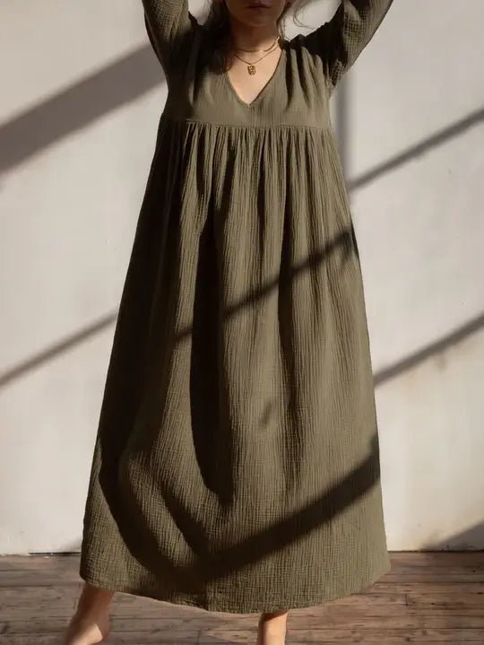 The Simple Folk - The Organic Meadow Dress: Olive The Simple Folk