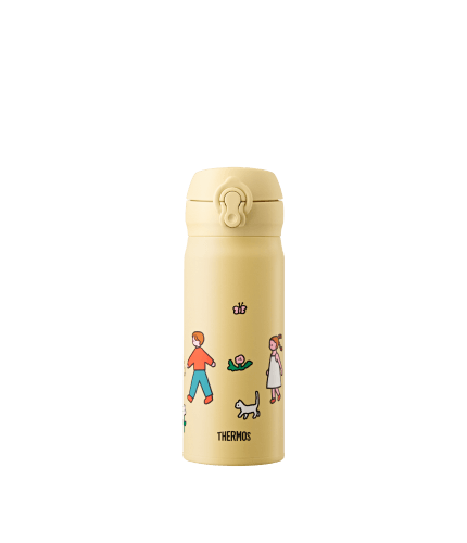 [Thermos X Zero Per Zero] Graphic One Touch Tumbler 400ml - Yellow Thermos - enjoykidsus