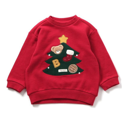 Tiny bear applique sweatshirt - Red other brands - enjoykidsus