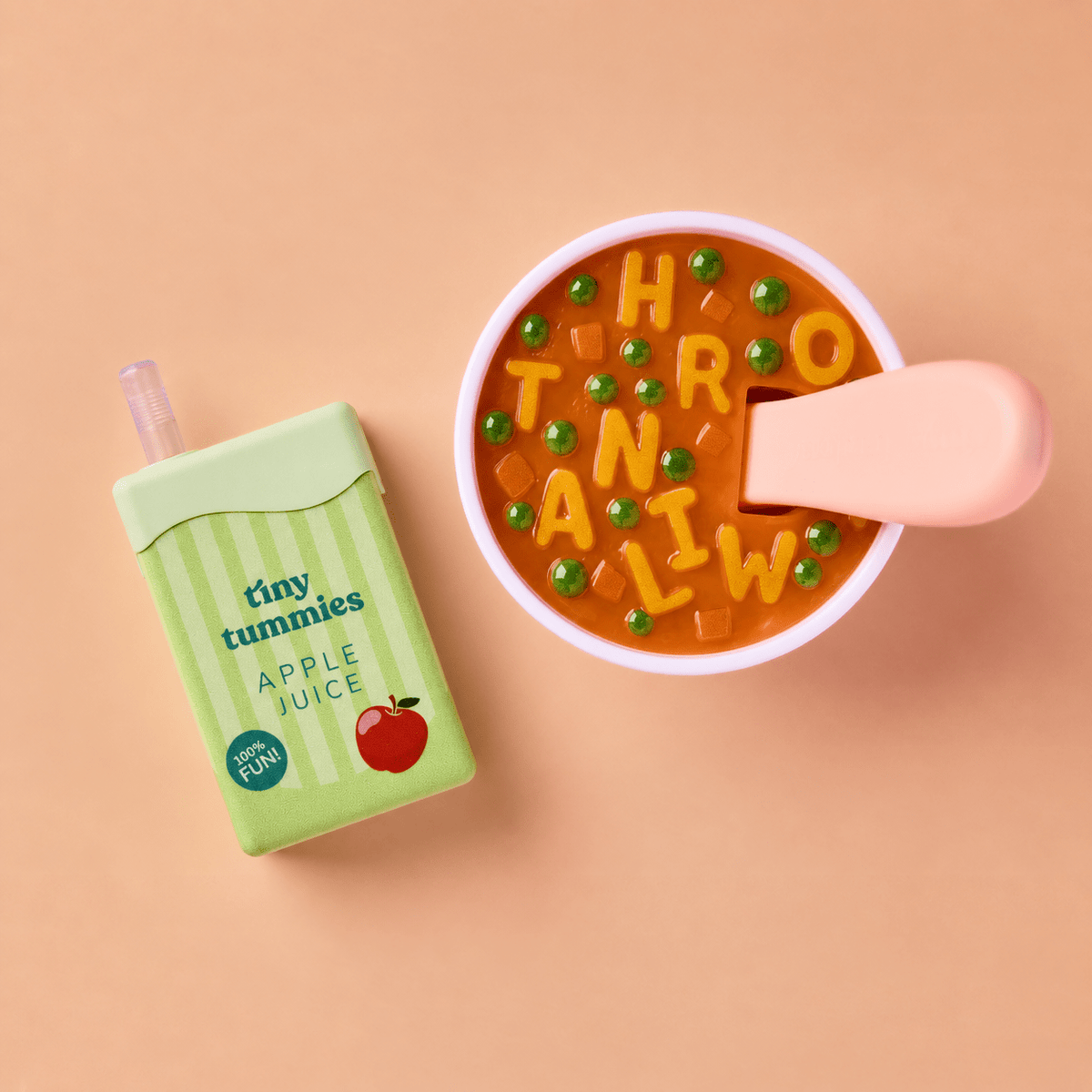 Tiny Harlow Tiny Tummies Alphabet Soup &amp; Apple Juice Set — product image 2