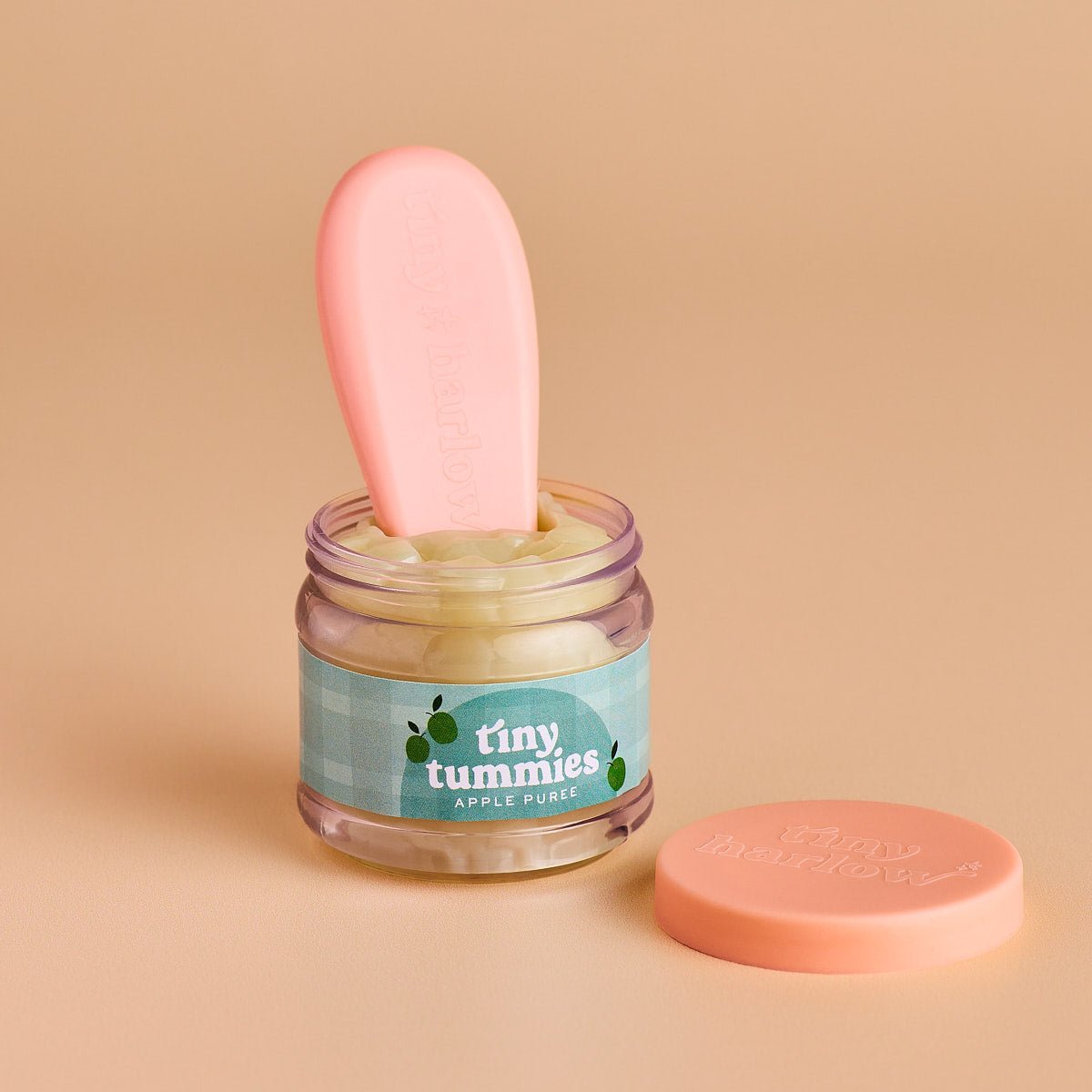 Tiny Harlow Tiny Tummies Apple Puree Jar &amp; Spoon