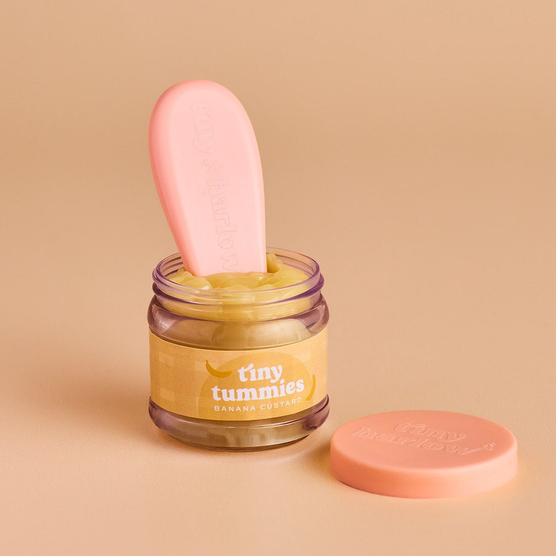 Tiny Harlow Tiny Tummies Banana Custard Jar &amp; Spoon