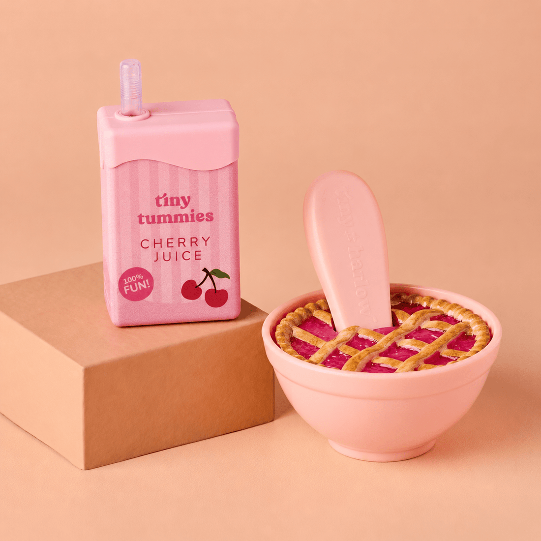 Tiny Harlow Tiny Tummies Cherry Pie &amp; Cherry Juice Set