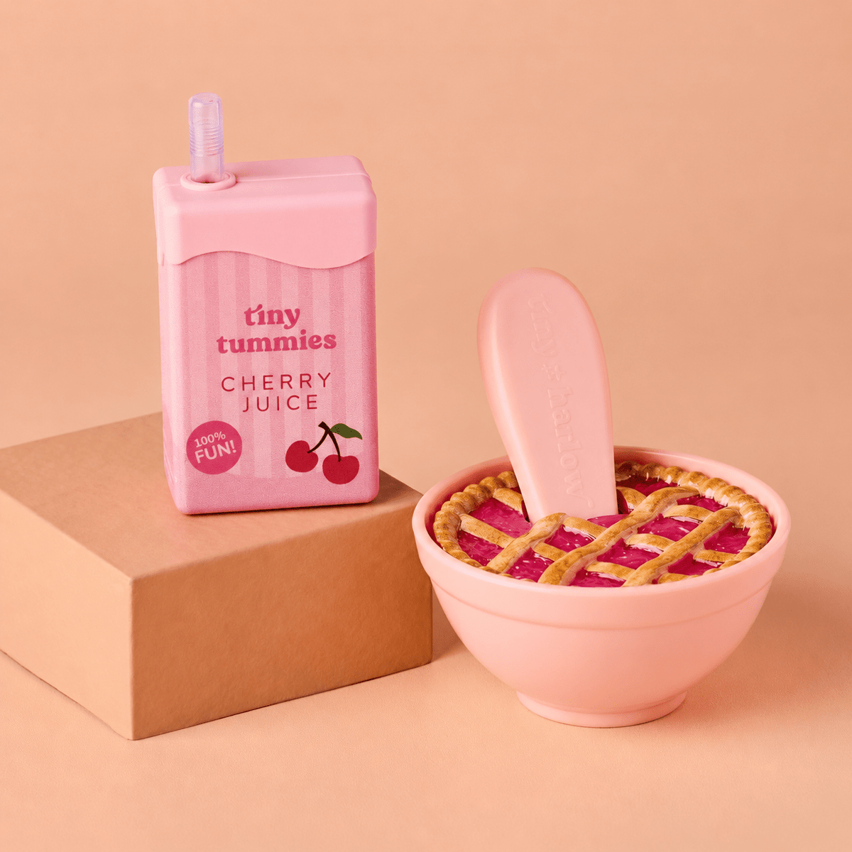 Tiny Harlow Tiny Tummies Cherry Pie &amp; Cherry Juice Set