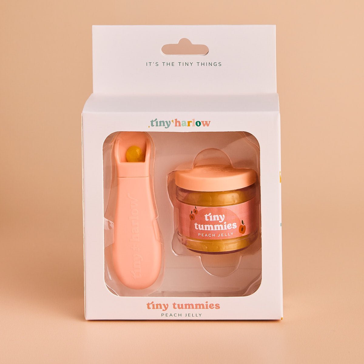 Tiny Harlow Tiny Tummies Peach Jelly Jar &amp; Spoon — product image 2