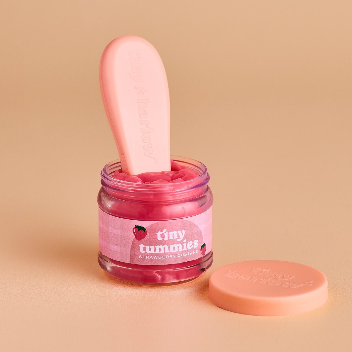 Tiny Harlow Tiny Tummies Strawberry Custard Jar &amp; Spoon