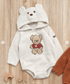 Tinybear fluffy bear Bodysuit - white Tiny Bears