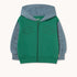 Tinycottons Curly Dog Color Block Hoodie in Dark Emerald