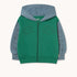 Tinycottons Curly Dog Color Block Hoodie in Dark Emerald