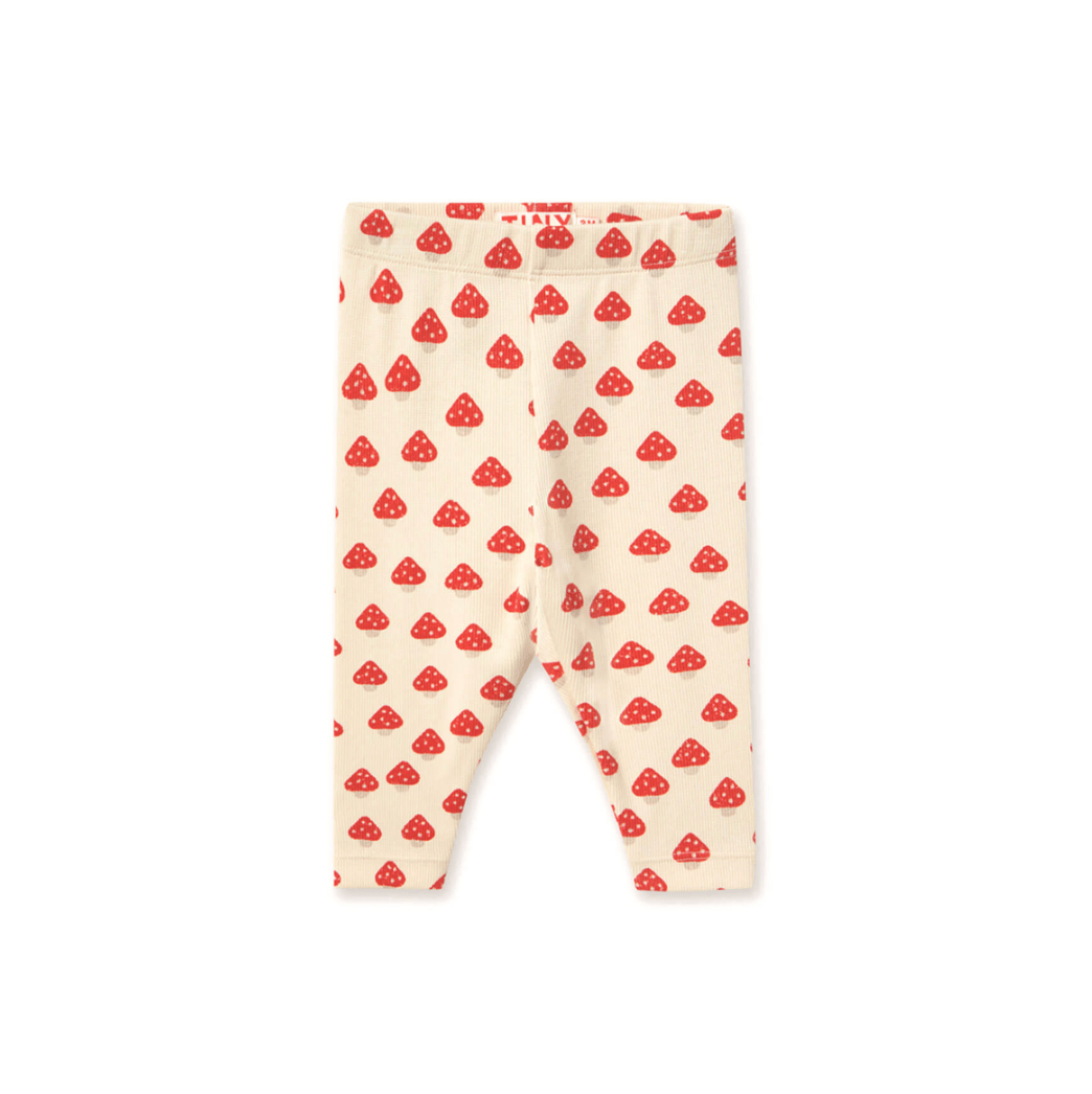 Tinycottons Mini Mushrooms Rib Baby Pants - Ivory Tinycottons