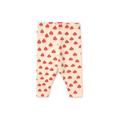 Tinycottons Mini Mushrooms Rib Baby Pants - Ivory Tinycottons
