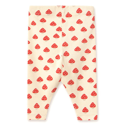 Tinycottons Mini Mushrooms Rib Baby Pants - Ivory Tinycottons